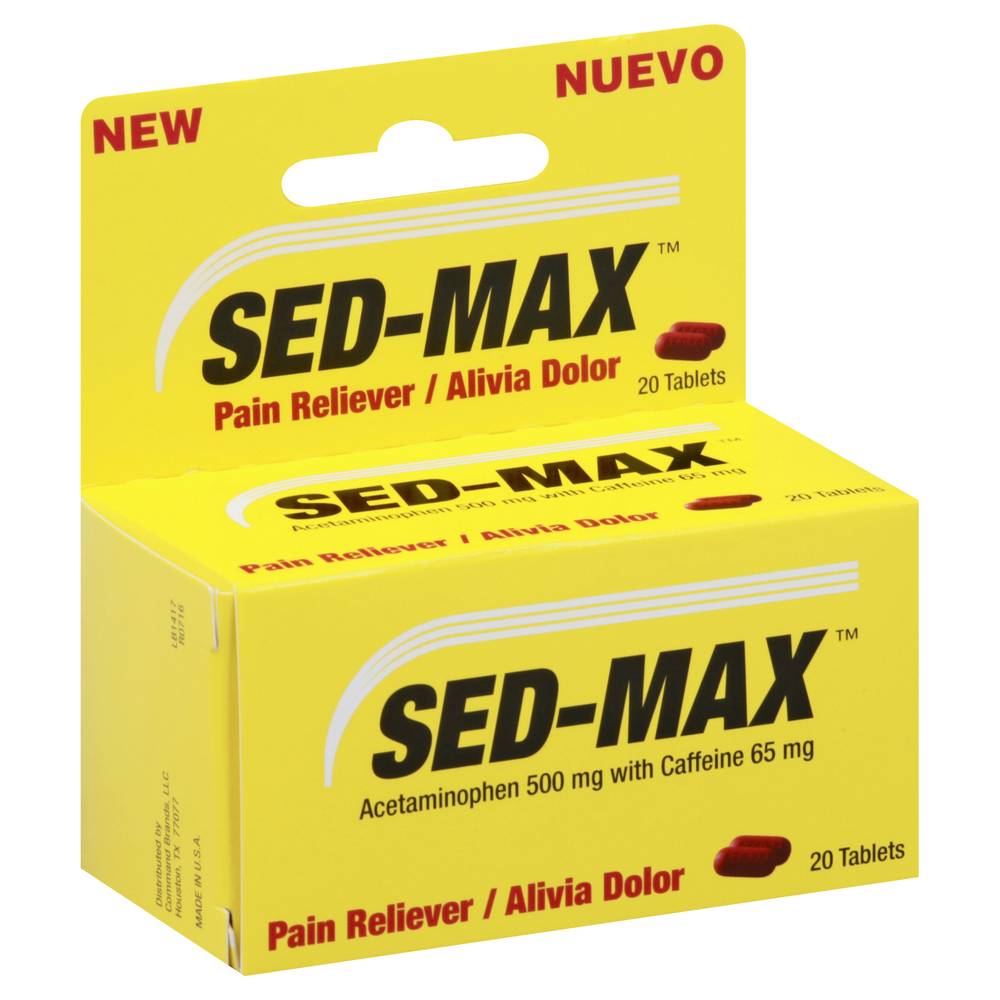 Sed-Max 500 Mg Pain Reliever Tablets (1.4 oz)