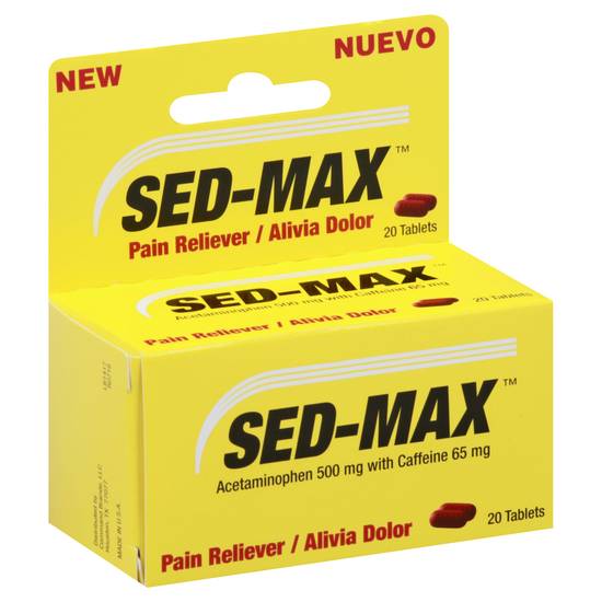 Sed-Max 500 mg Pain Reliever Tablets (20 ct)
