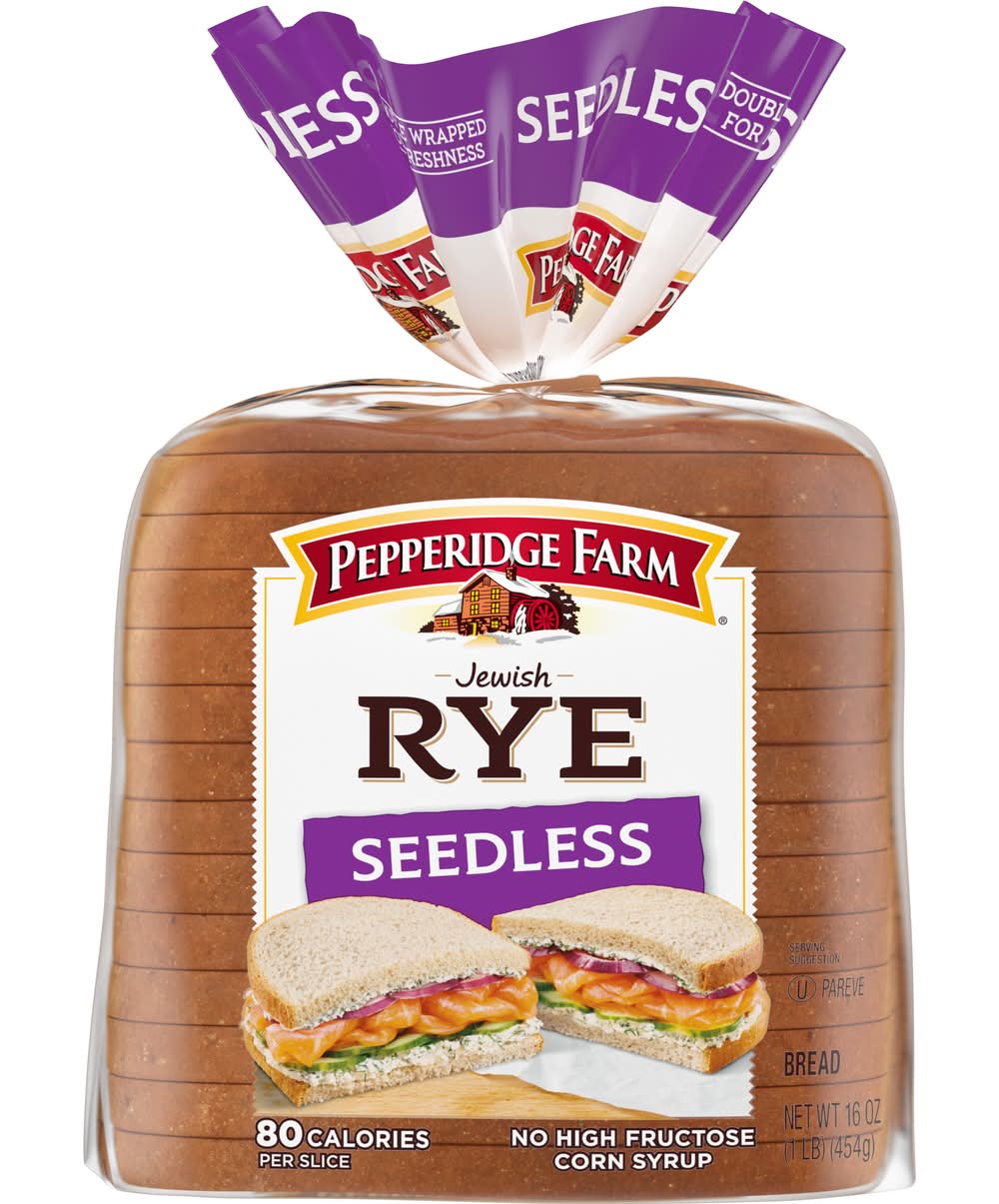 Pepperidge Farm Jewish Rye Seedless Bread (16 oz)