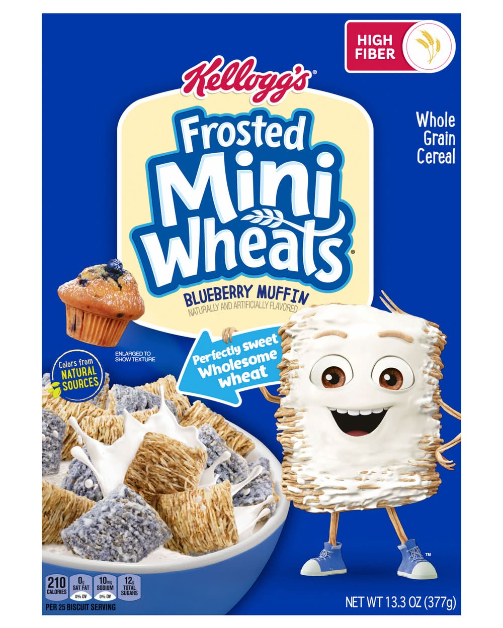 Frosted Mini-Wheats Kellogg's Breakfast Cereal, Blueberry (13.3 oz)