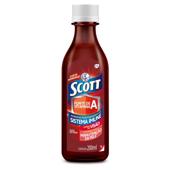 Scott polivitamínico sabor morango (200 ml)