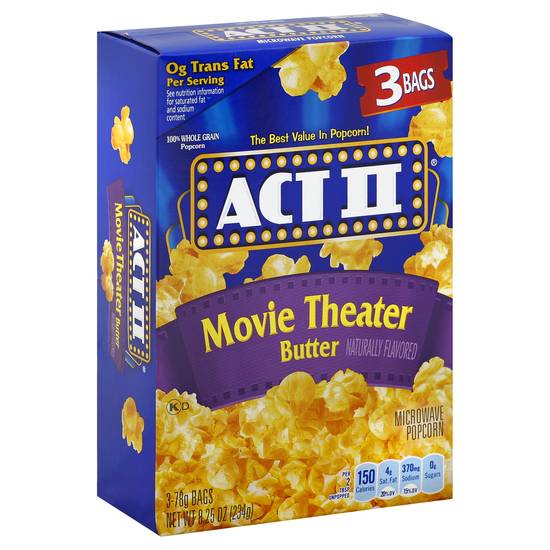 Act Ii Movie Theater Butter Microwave Popcorn (3 ct)