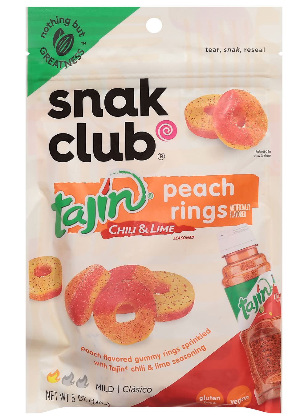 Snak Club Tajin Chili & Lime Peach Rings (5 oz)
