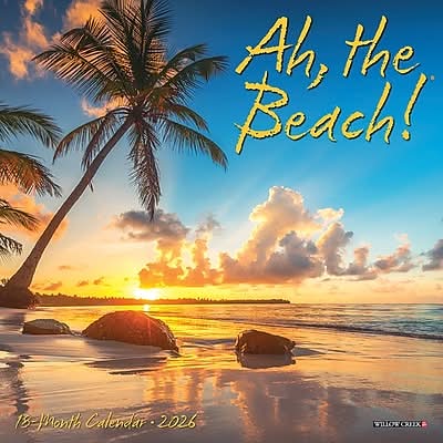 2026 Willow Creek Ah The Beach! 7 x 7 Monthly Wall Calendar (53416X)