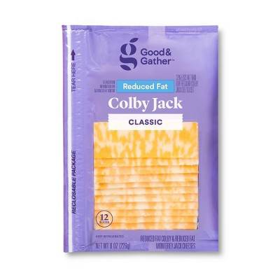 Good & Gather Reduced Fat Colby Jack Deli Sliced Cheese (8 oz, 12 ct)