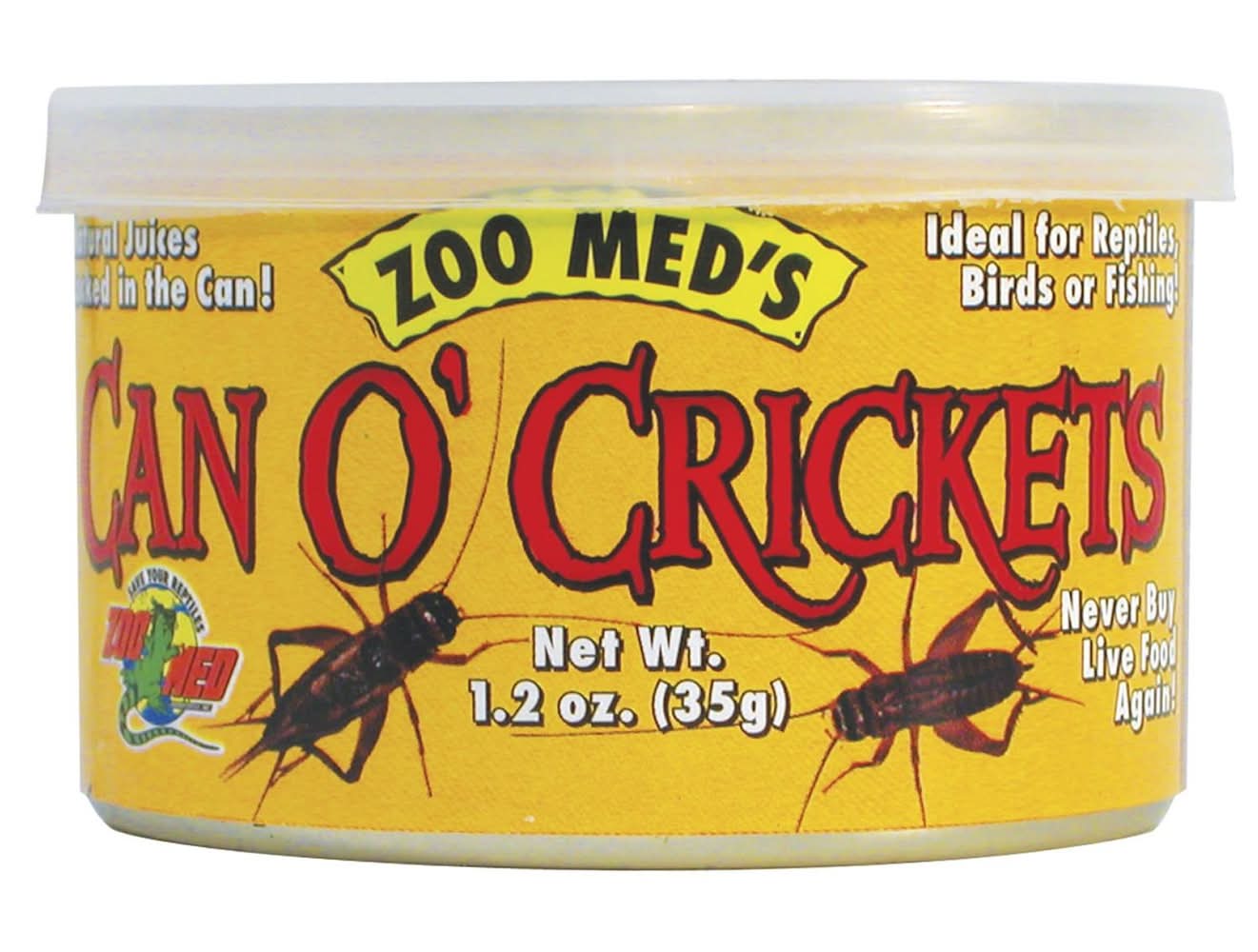 Zoo Med Can O' Crickets Reptile Food, 1.2 oz