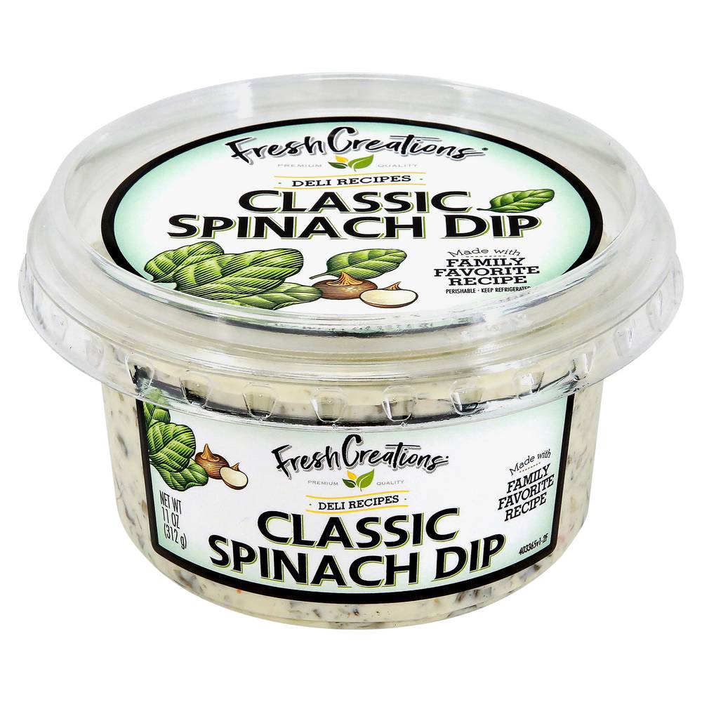 Fresh Creations Deli Recipes Classic Spinach Dip (11 oz)