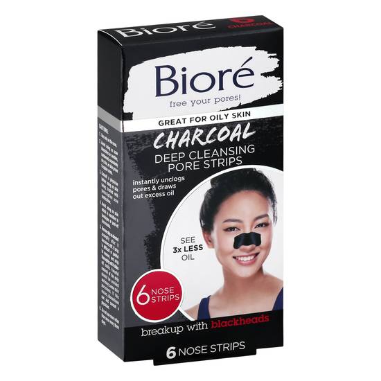 Bioré Charcoal Deep Cleansing Pore Strips (6 ct)