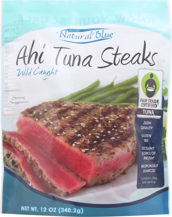 Natural Blue Wild Caught Ahi Tuna Steaks