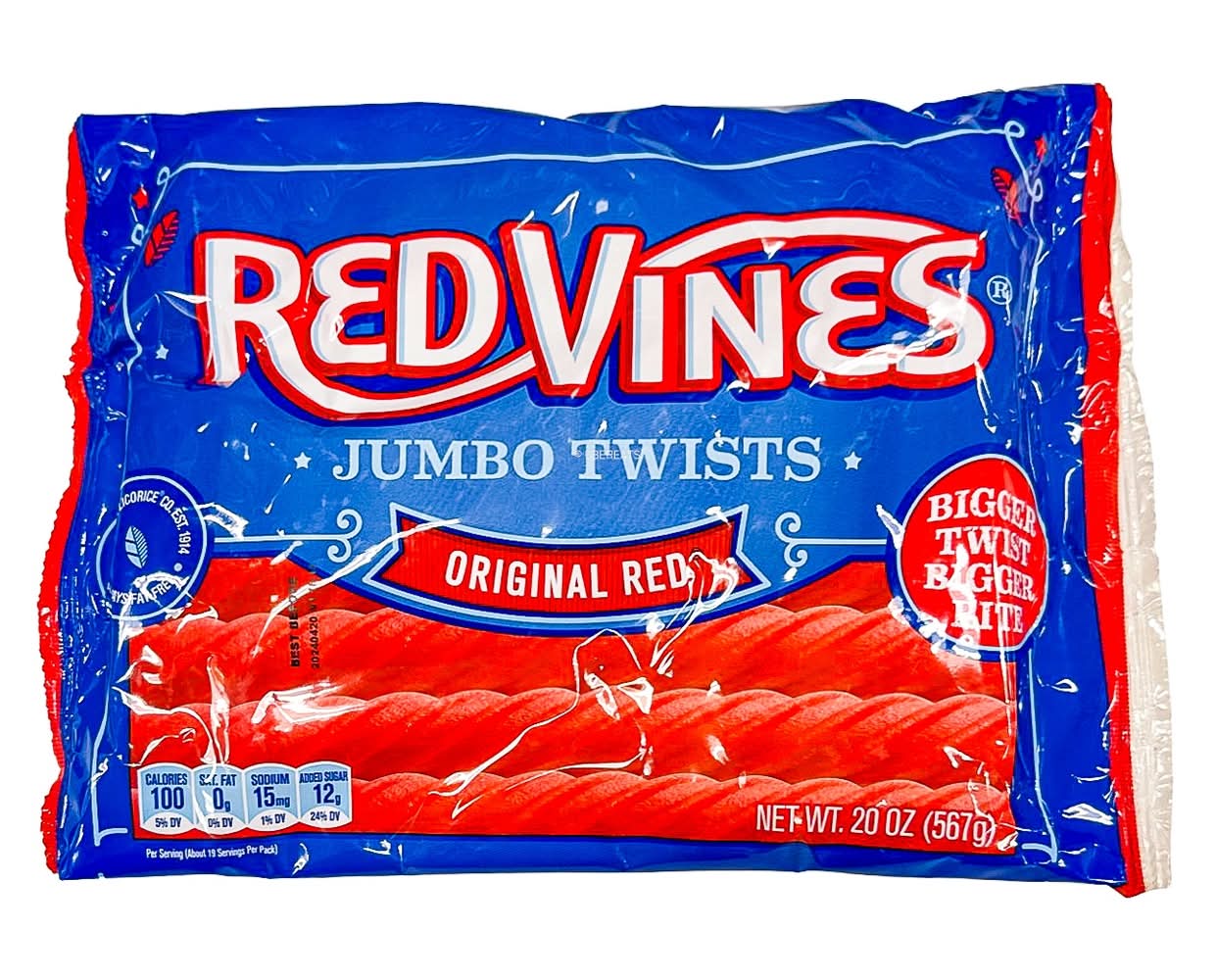Red Vines Jumbo Twists Candy (20 oz)