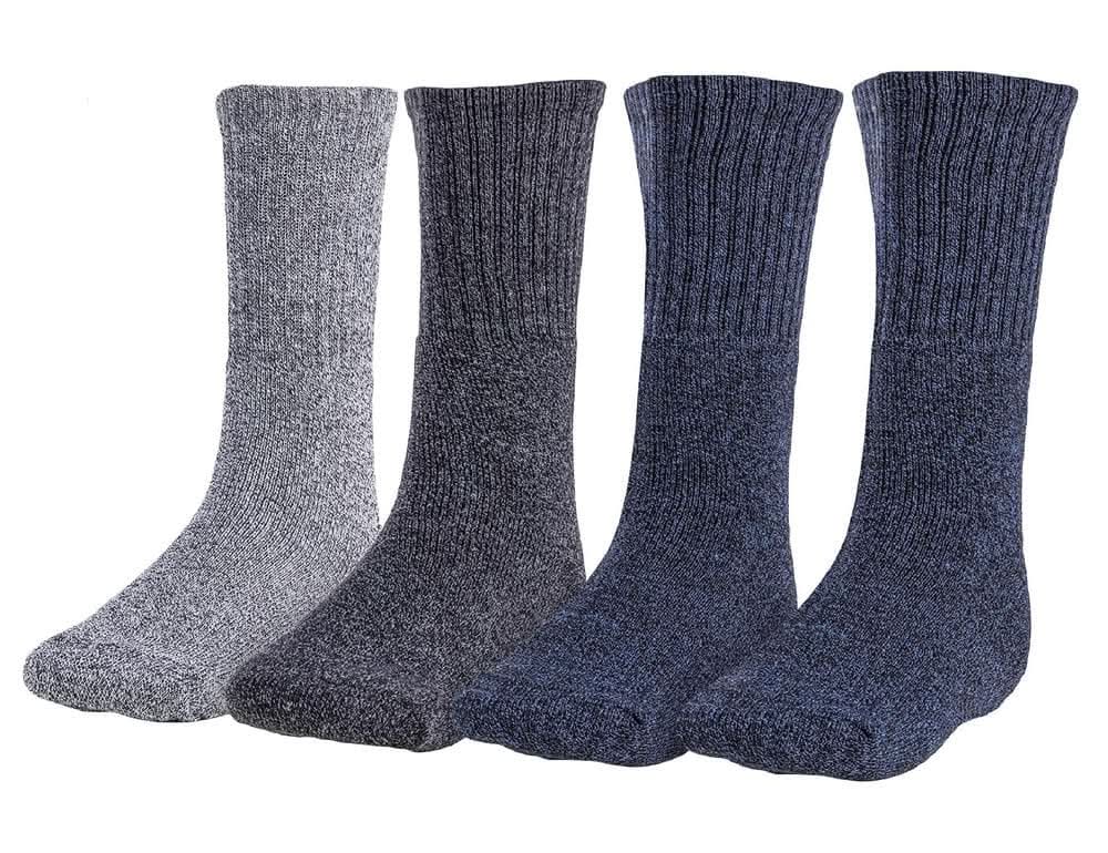 Firm Grip Men'S Large Poly/Cotton Work Socks (4-Pack)