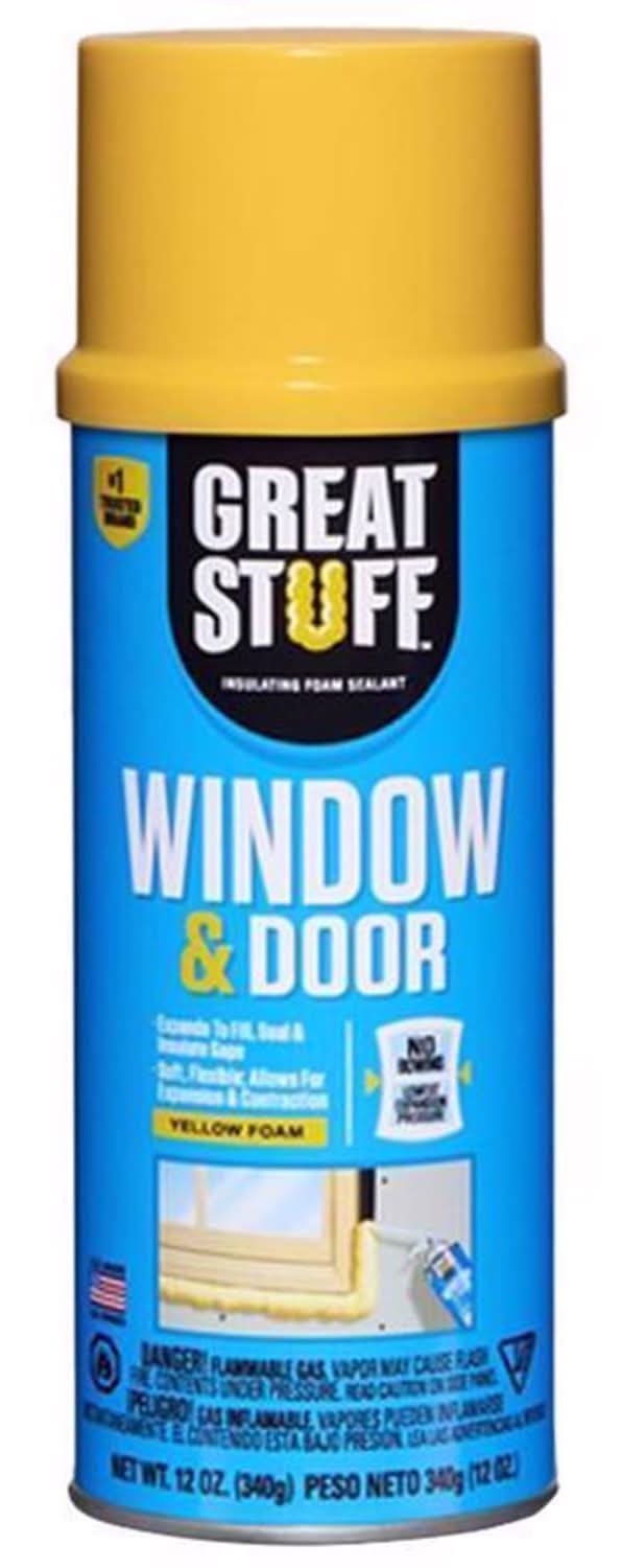 Great Stuff Window & Door Yellow Polyurethane Insulating Foam Sealant 12 Oz