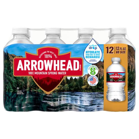 Arrowhead 100% Mountain Spring Water (12 x 12 fl oz)