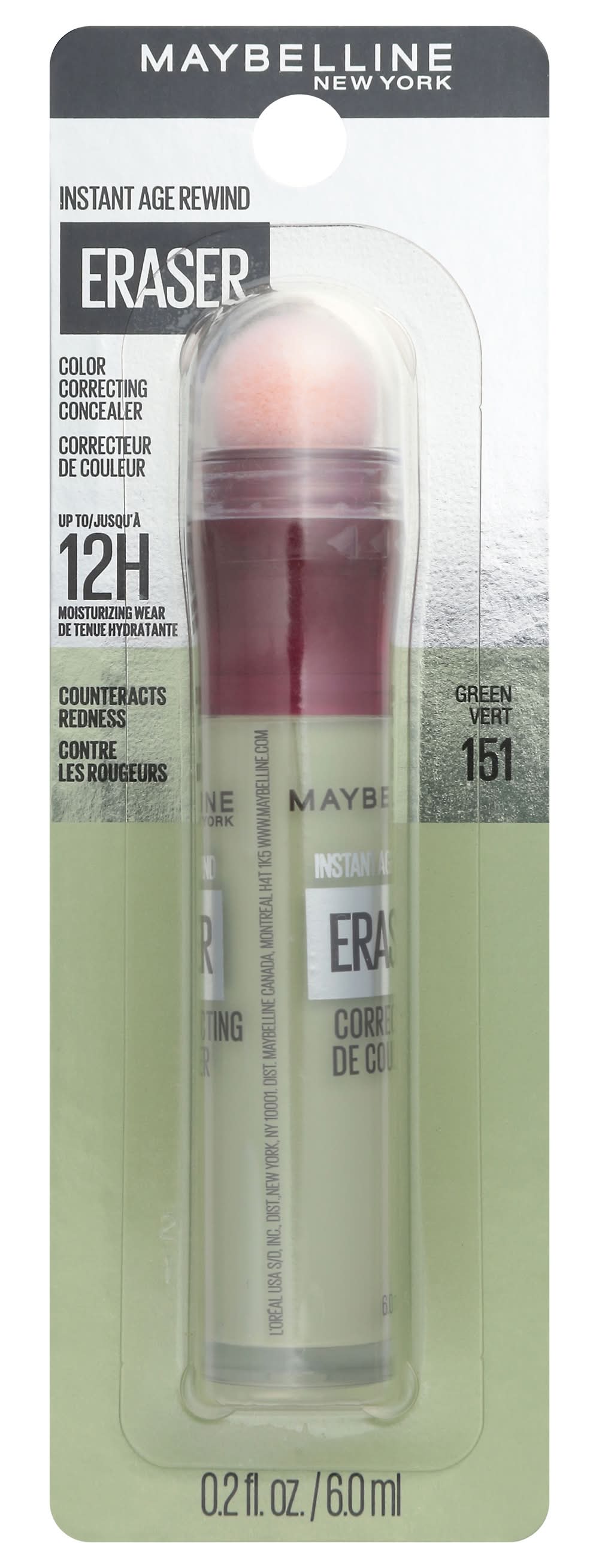 Maybelline Instant Age Rewind Eraser Multi Use Concealer, Green (0.2 fl oz)