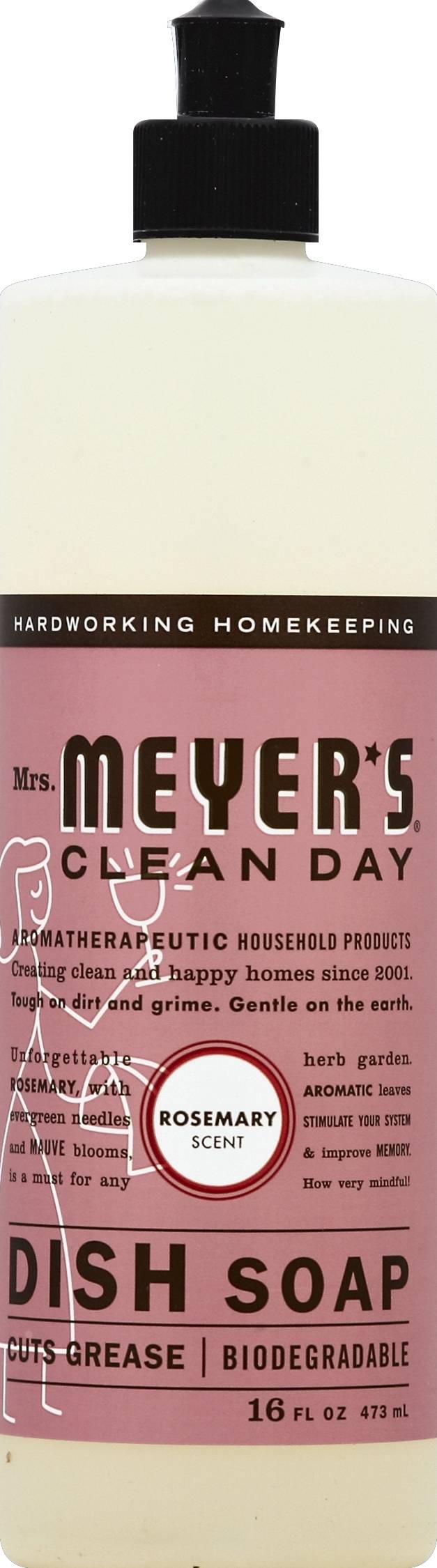 Mrs. Meyer's Clean Day Rosemary Scent Biodegradable Dish Soap (16 fl oz)