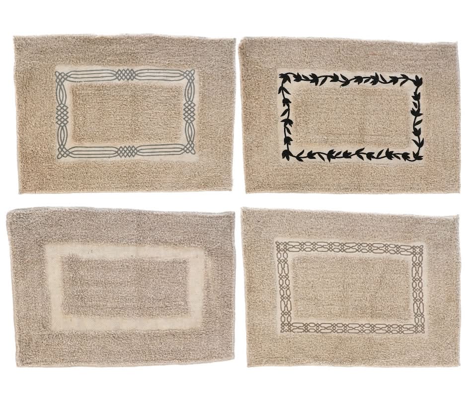 Home Collection Pattern Cotton Bath Mats, 21x15 in