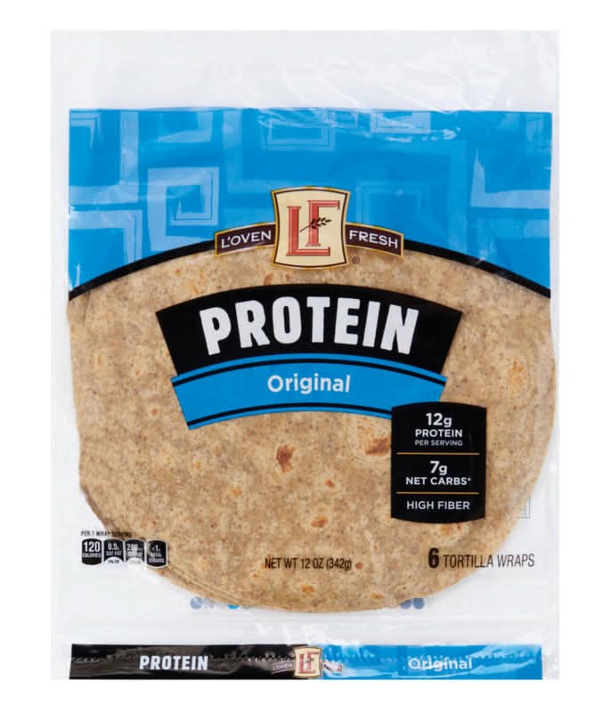 L'oven Fresh Plain Protein Wraps, Original (12 oz, 6 ct)