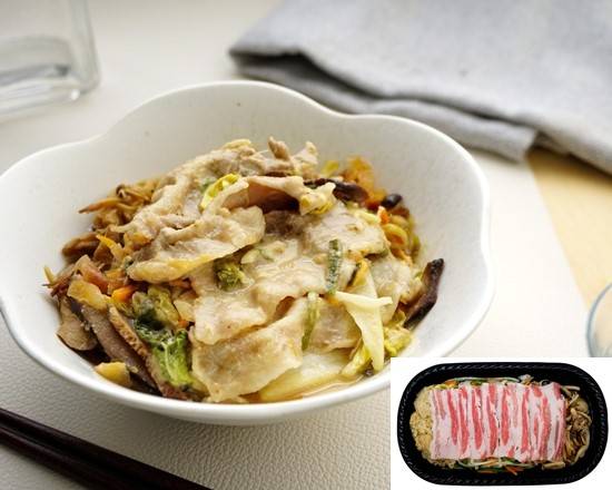 国産豚とたっぷり5種きのこの胡麻ジュレ温しゃぶ（成城石井自家製）　J-945