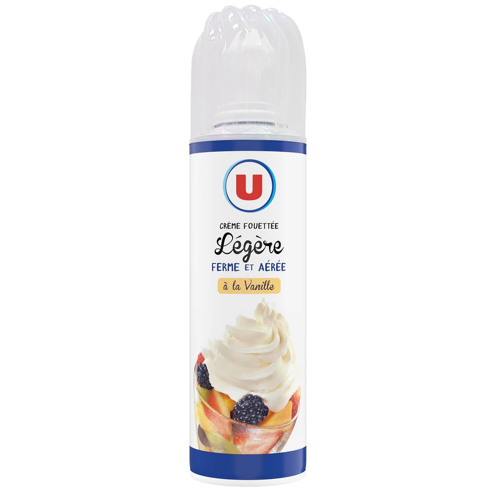 U - Crème légère sucrée et vanillée sous pression