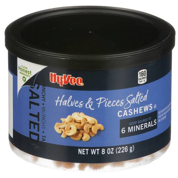 Hy-Vee Halves and Pieces Cashews, Salted (8 oz)