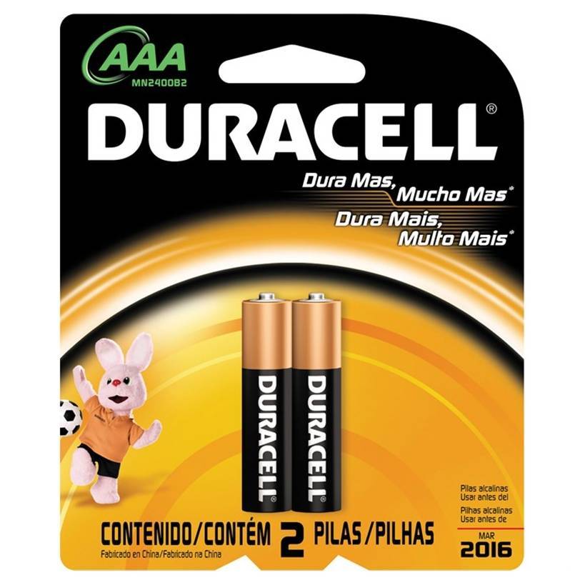 Duracell pilha alcalina aaa (2 un)