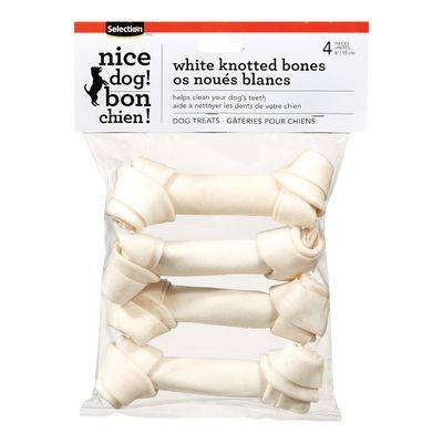 Selection White Knotted Bones For Dogs (4 units)