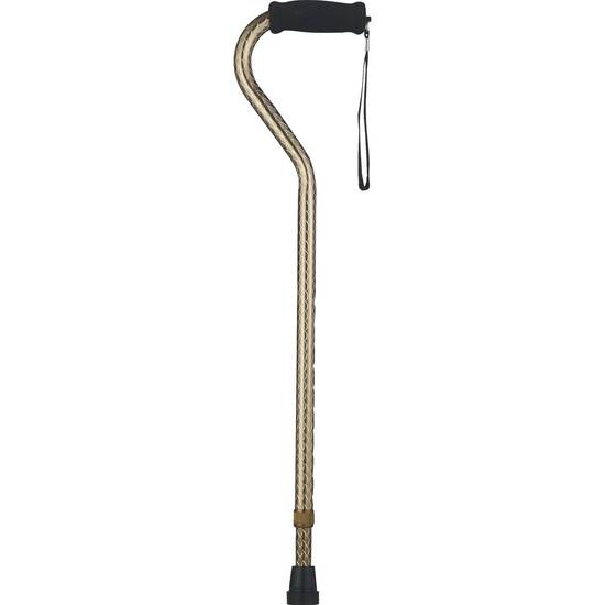 CVS Health Offset Foam Handle Cane, Bronze Etched