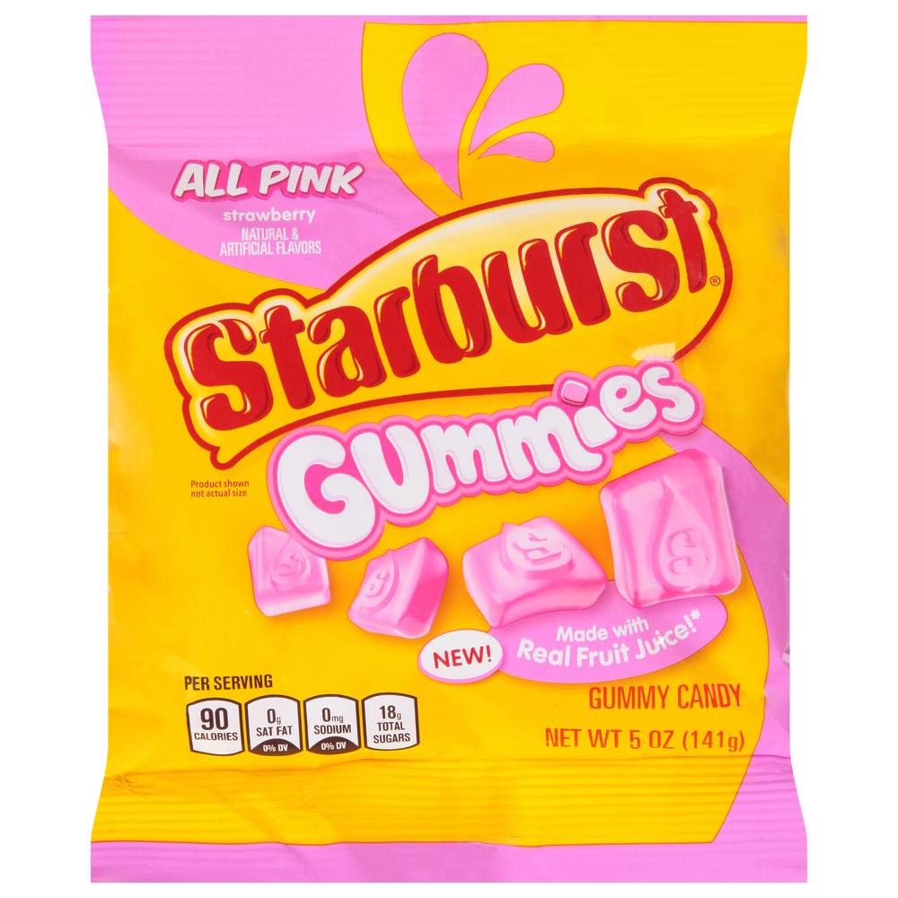 Starburst Gummies Candy All Pink Peg, Strawberry (5 oz)