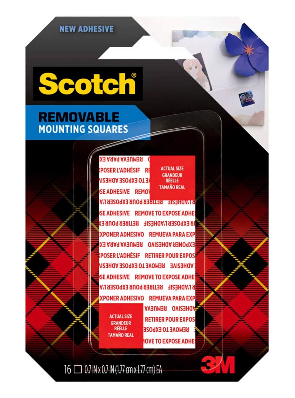 Scotch 0.7 In. L X .7 In. W Double-Sided Mounting Squares