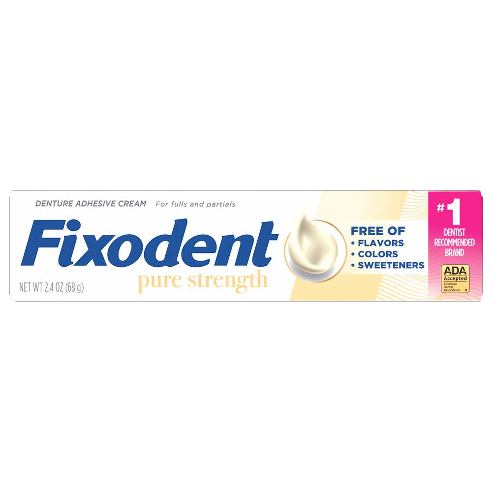 Fixodent Pure Strength Denture Adhesive Cream (2.4 oz)