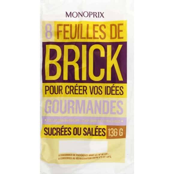 Monoprix Feuilles De Brick Le Sachet De 8, 136G