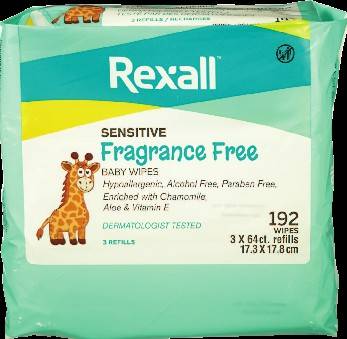 Rexall Baby Wipes Sensitive Soft (192 units)