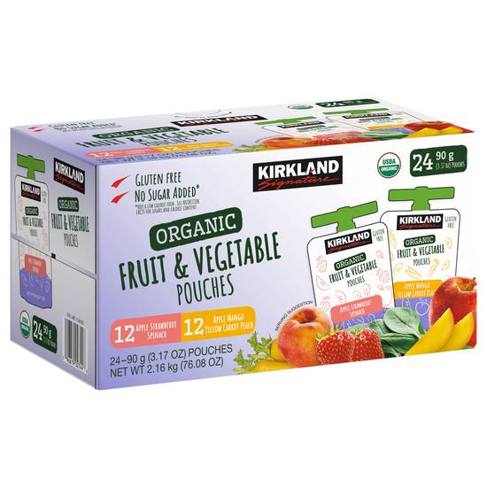 Kirkland Signature Organic Fruit & Vegetable Pouches (24 ct)