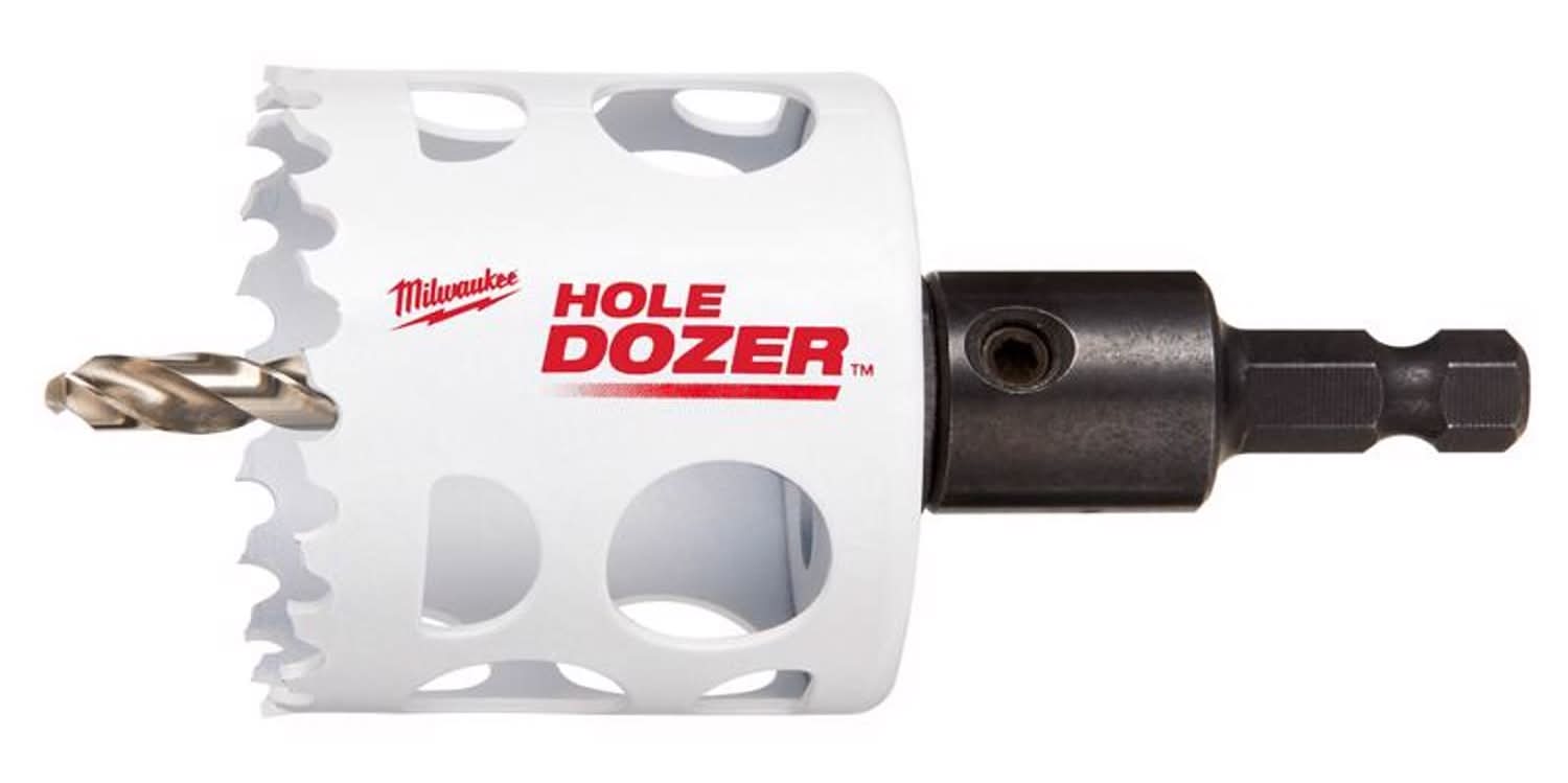 Milwaukee Hole Dozer 2 In. Bi-Metal 2.7 In. L X 1/4 In. D Hole Saw With Arbor And Pilot Bit Arbor In