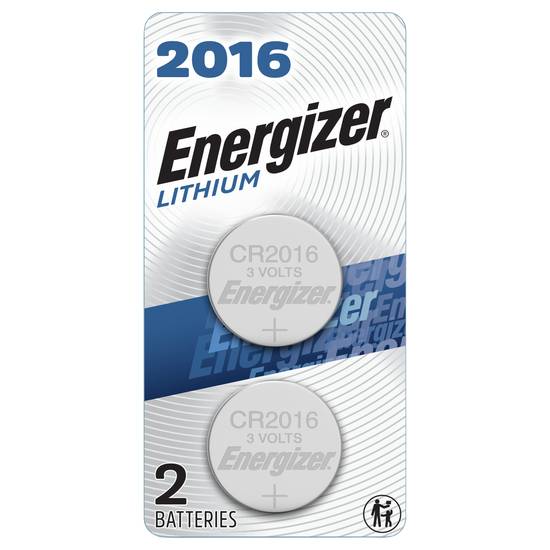Energizer Lithium 2016 Button Batteries, 2016bp-2n (2 batteries)