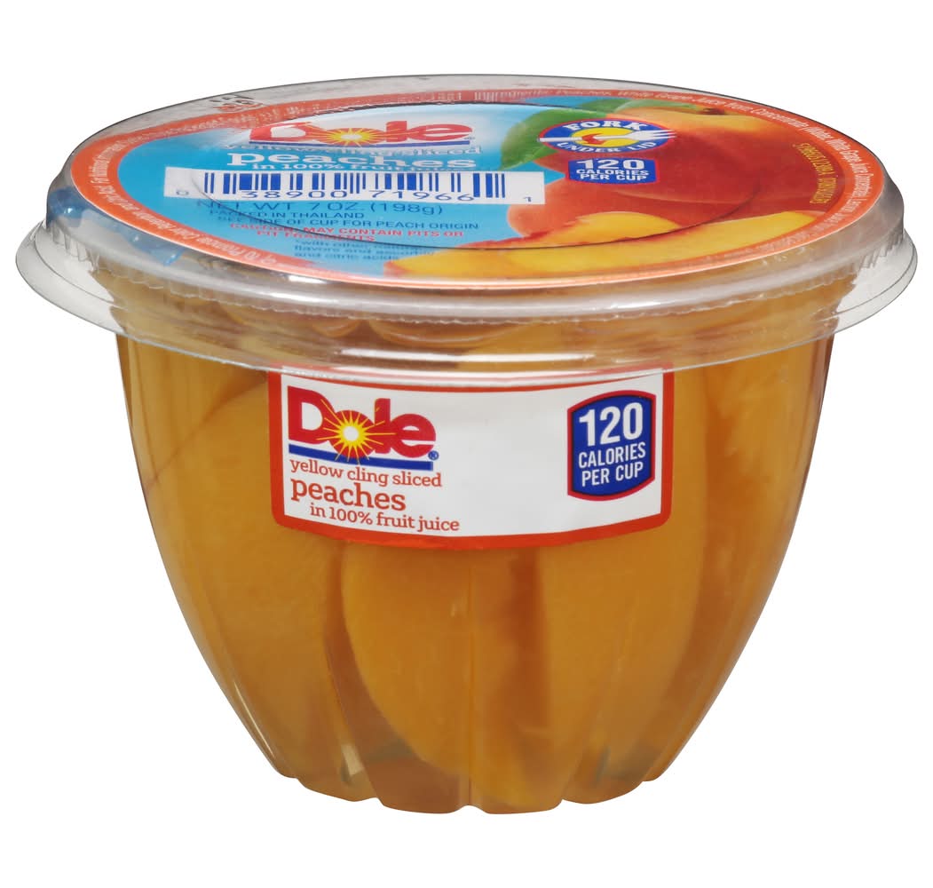 Dole Yellow Cling Sliced Peaches Cup (7 oz)