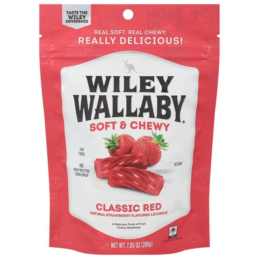 Wiley Wallaby Soft & Chewy Original Red Licorice