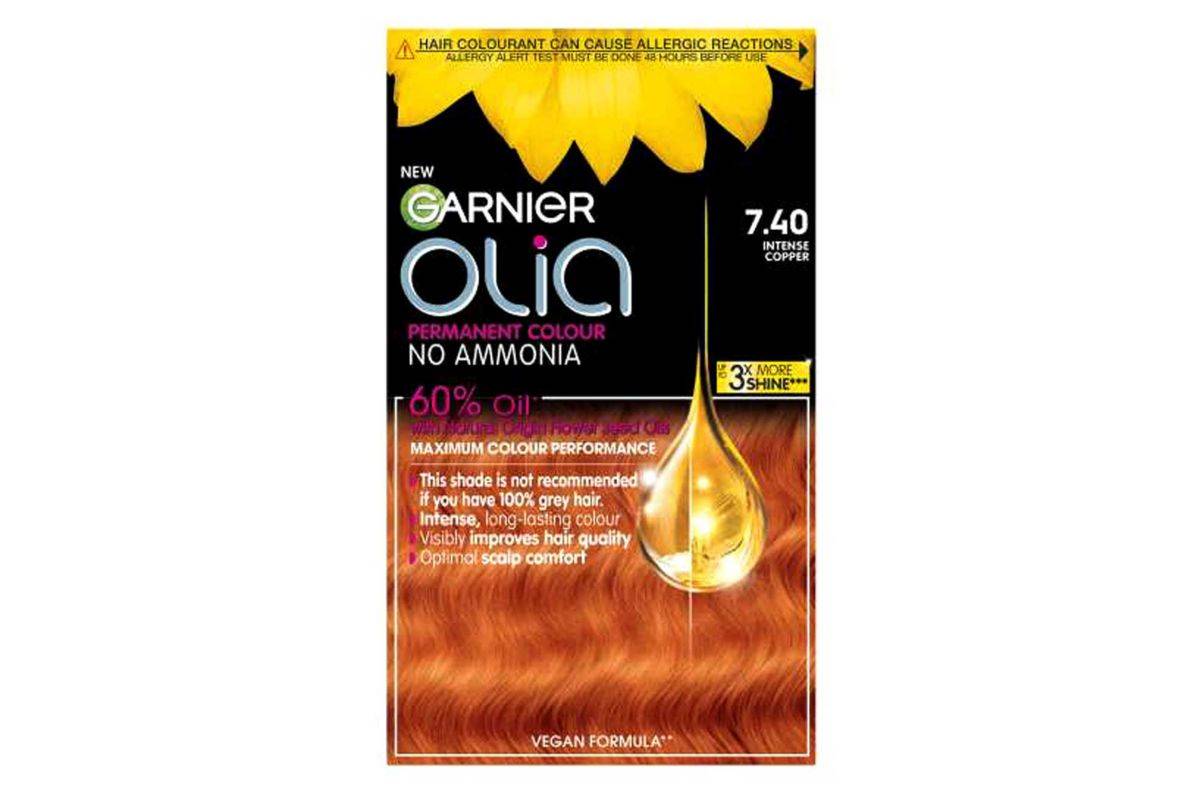 Garnier Olia No Ammonia Permanent Hair Dye (7.40 intense copper)