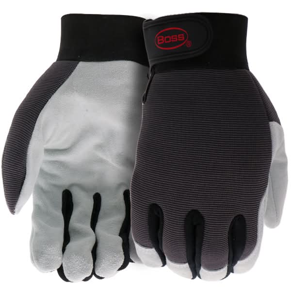 BOSS Leather Palm Spandex Back Lg