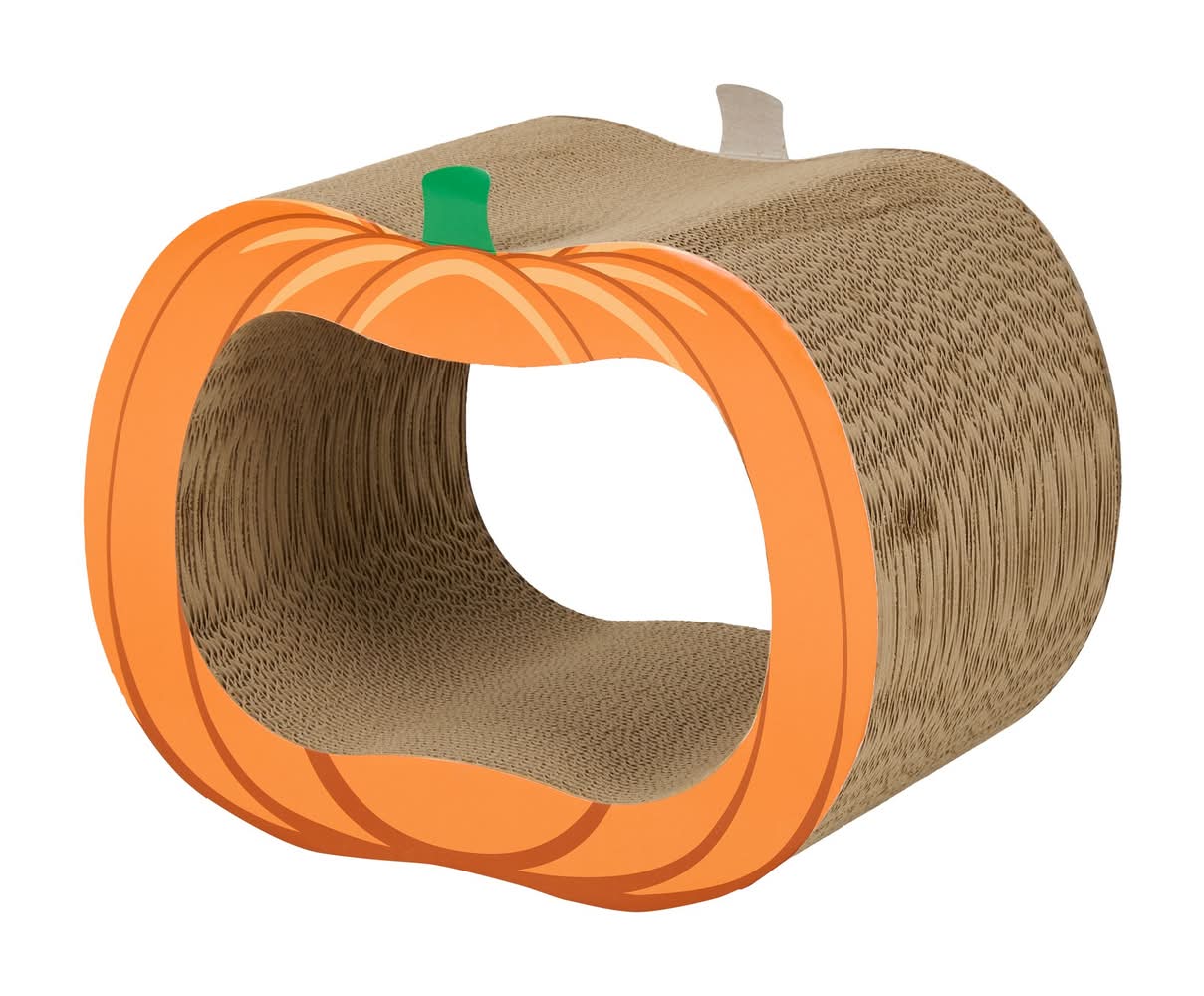 Thrills & Chills® Halloween Pumpkin Corrugate Cat Scratcher 15.9 IN L X 11 IN W (Color: Orange)
