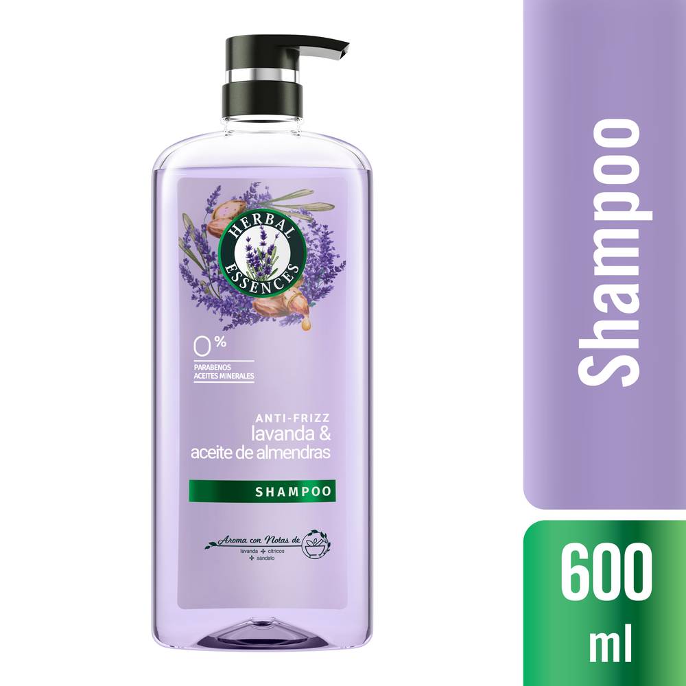 Herbal essences shampoo anti-frizz lavanda (botella 600 ml)