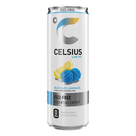 Celsius Fizz Free Blue Razz Lemonade 12 oz Can