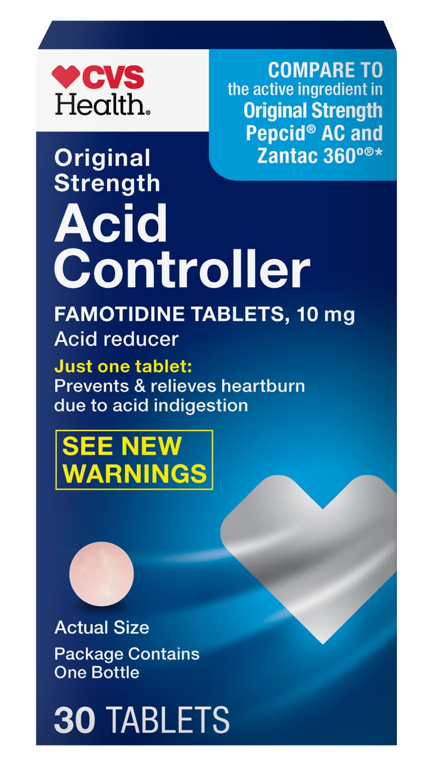 CVS Health Original Strength Acid Controller Tablets 10 mg