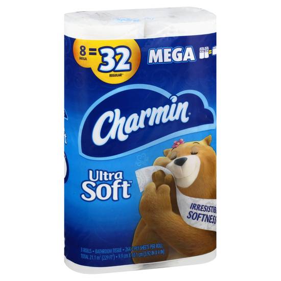 Charmin Ultra Soft Mega 2-ply Bathroom Tissue (8 ct)