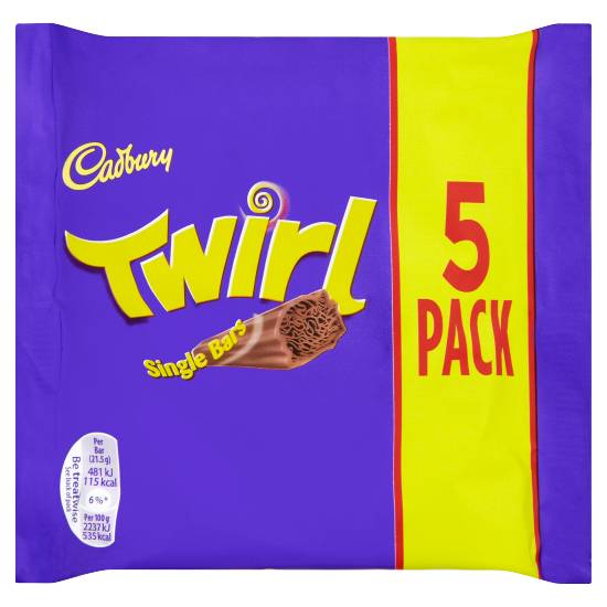 Cadbury Twirl Chocolate Bar (5 ct)