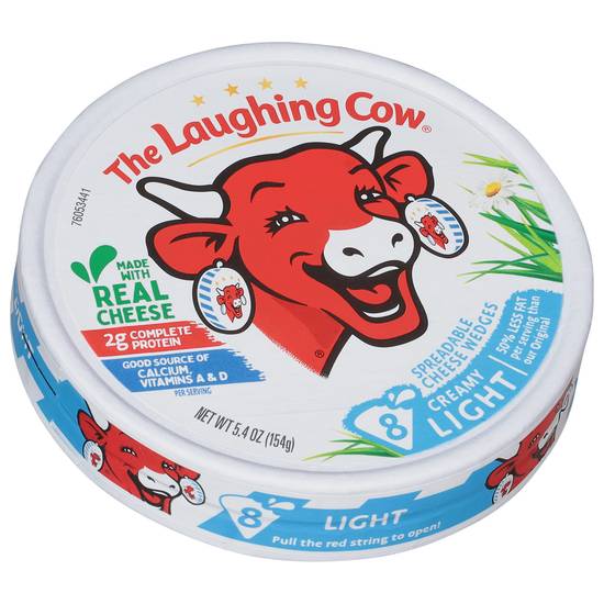 The Laughing Cow Creamy Light Spreadable Cheese Wedges (real cheese)