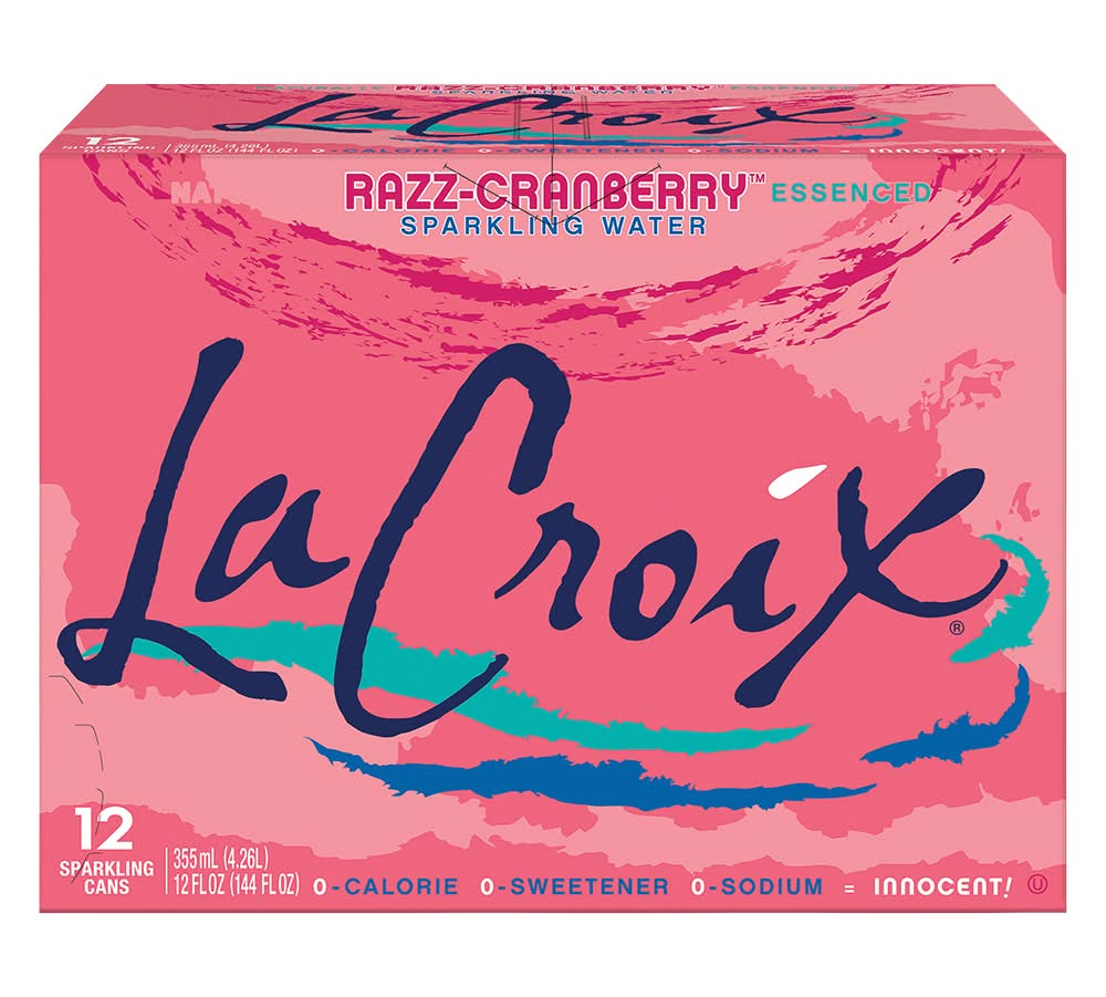 La Croix Razz-Cranberry Sparkling Water, 12 Cans