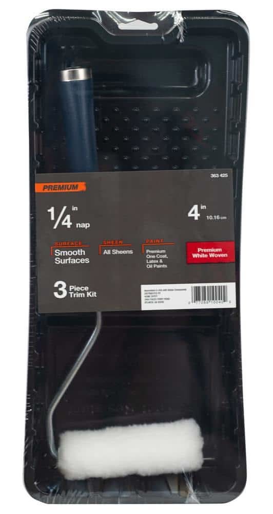 3-Piece Shed Resistant White Woven Mini Paint Trim Kit