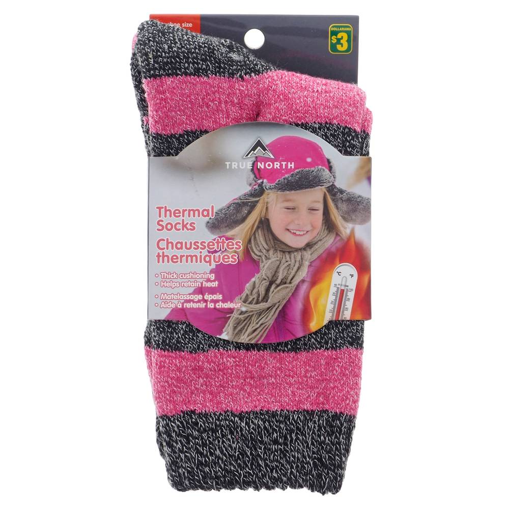 Girls Thermal Crew Socks, 2un