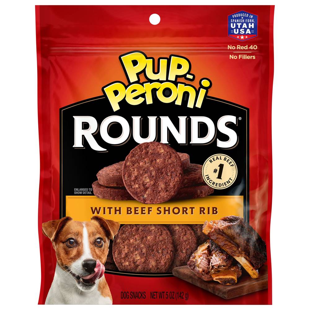 Pup-Peroni Rounds With Beef Short Rib Dog Treats (5 oz)